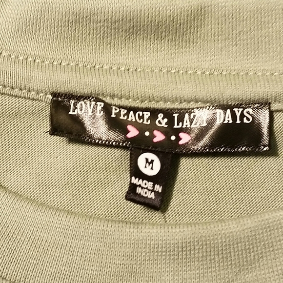 Love Peace & Lazy Days Women's Graphic Tee Shirt - Picture 4 of 7
